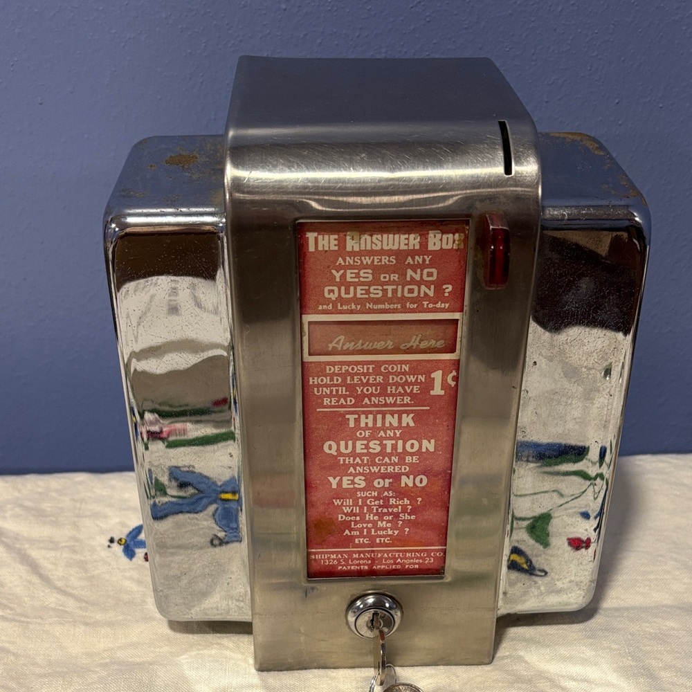 Vintage Retro “The Answer Box” Napkin Holder